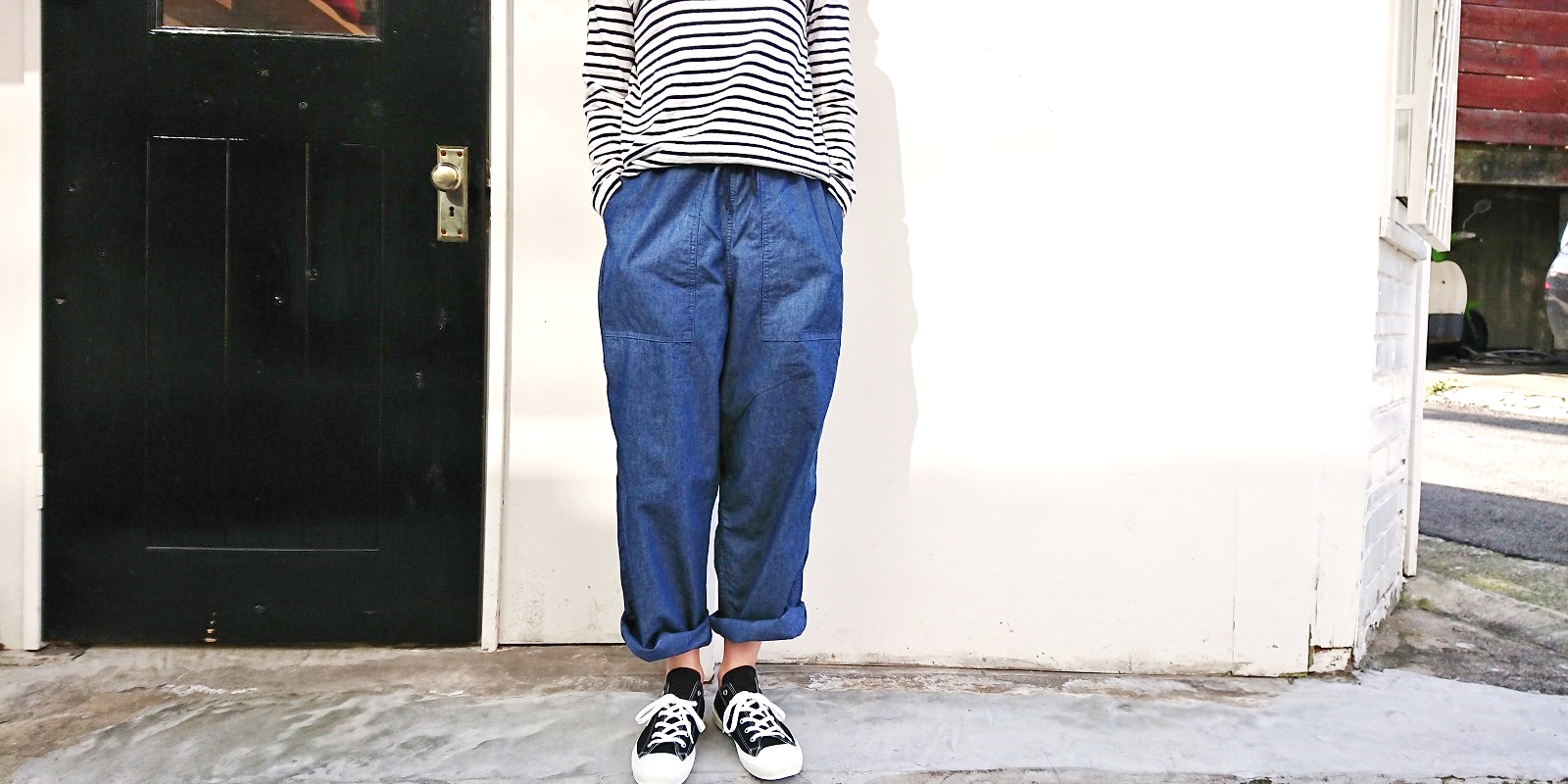 MANUAL ALPHABET(マニュアルアルファベット) DENIM UTILITY EASY PANTS