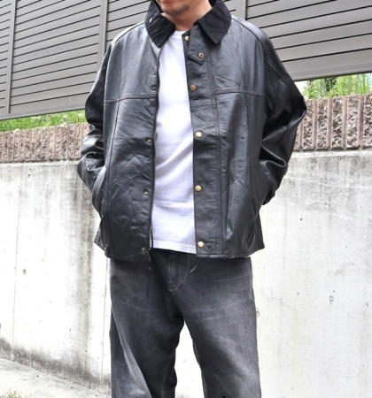  yoused LEATHER DRIVER'S JACKET